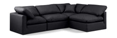 Indulge 105" Vegan Leather Upholstered 4pc. Modular Sectional
