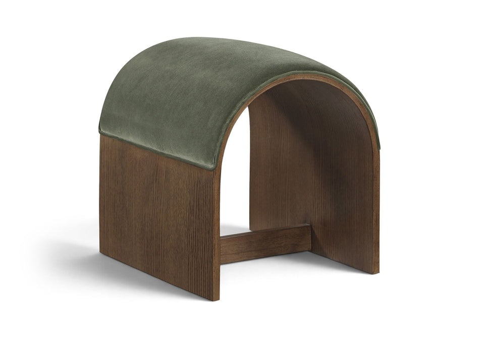 Sable Velvet Performance Fabric Upholstered Bench