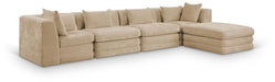 Stellar 152" Chenille Fabric Upholstered 5Pc. Modular Sectional