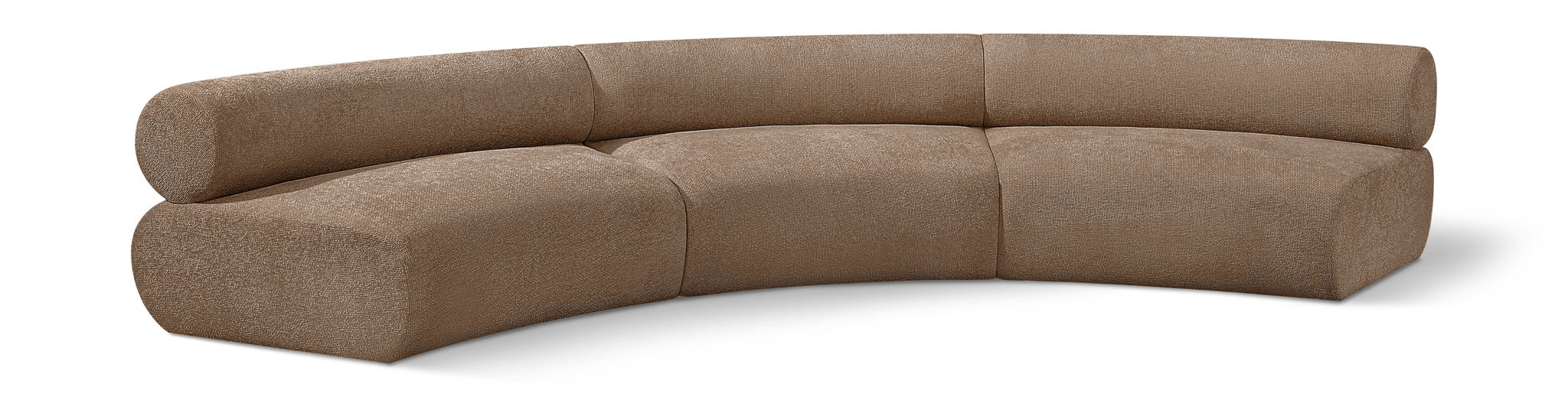 Bale 152" Chenille Fabric Upholstered 3 Pc. Modular Sectional