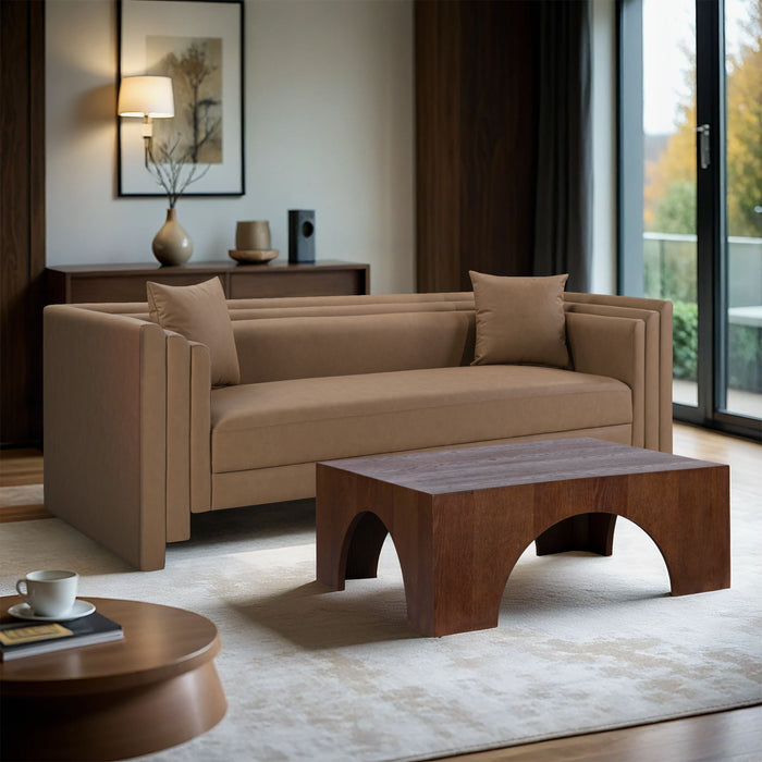 Everett 88.5" Vegan Leather Upholstered Sofa