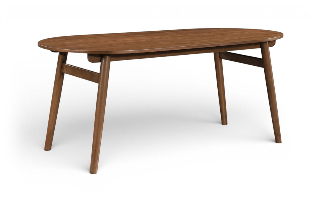 Leesa 71" Solid Wood And Walnut Veneer Dining Table
