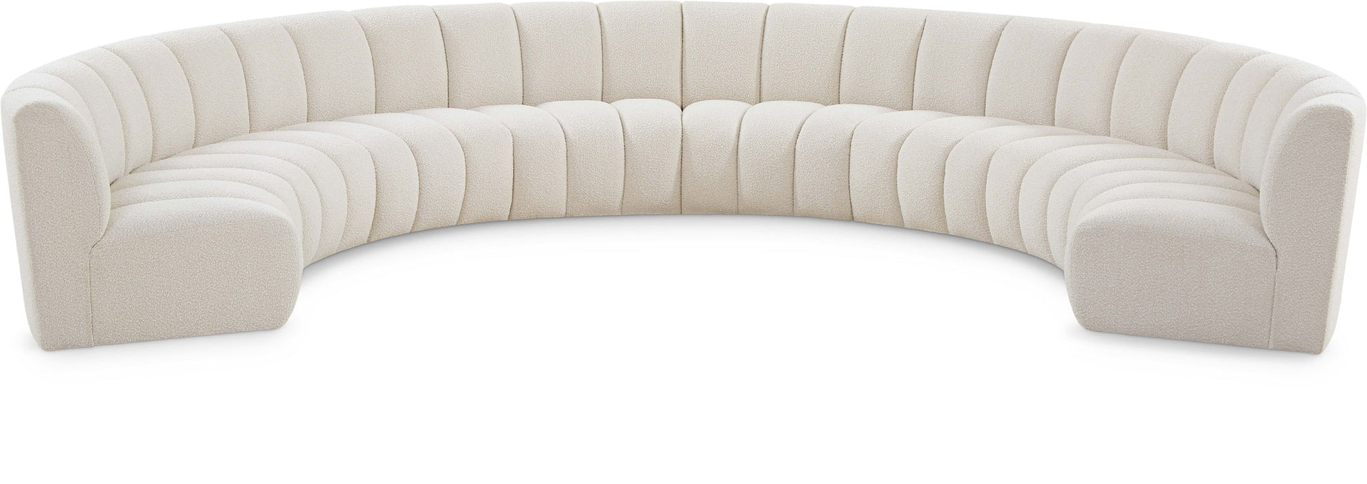 Infinity 178" Boucle Fabric Upholstered 8pc. Modular Sectional