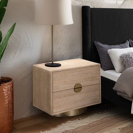 Wade 26" Oak Veneer Nightstand / Side Table