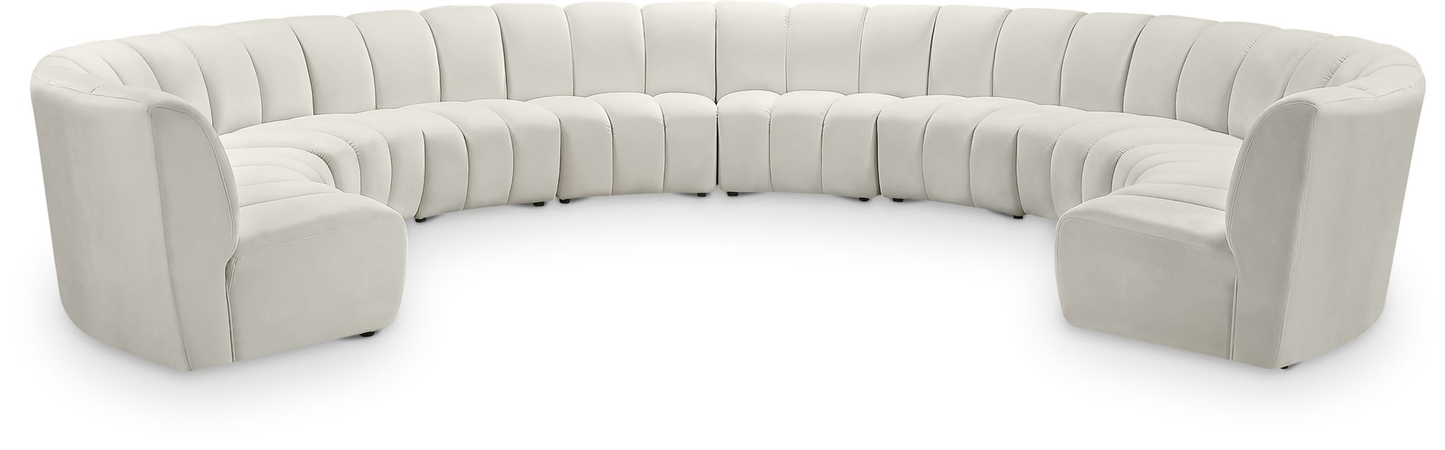 Infinity 178" Velvet Upholstered 10pc. Modular Sectional