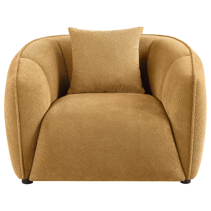 Aleisha Fabric Upholstered Accent Chair Mustard Yellow