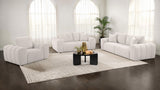 Burnett Chenille Upholstered Accent Chair Ivory