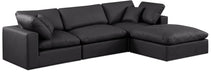 Comfy 119" Vegan Leather Upholstered 4pc. Modular Sectional