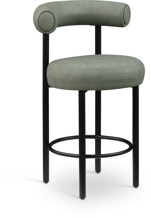 Bordeaux Vegan Leather Upholstered Counter Stool