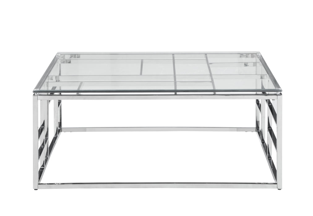 39" Square Glass Top w/ Ladder Style Frame 5073-CT