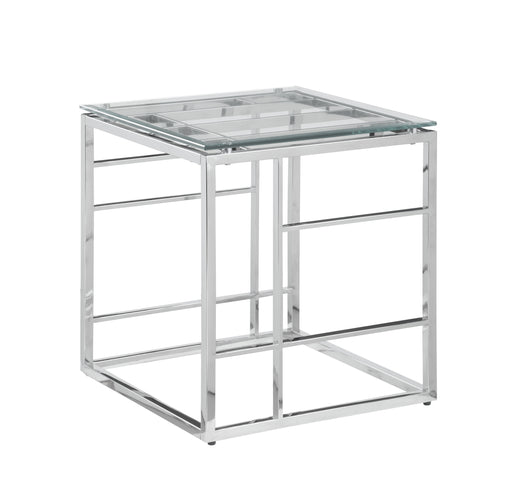20" Square Glass Top w/ Ladder Style Frame 5073-LT
