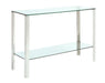 Contemporary Rectangular Glass & Stainless Steel Sofa Table 5080-ST