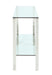 Contemporary Rectangular Glass & Stainless Steel Sofa Table 5080-ST