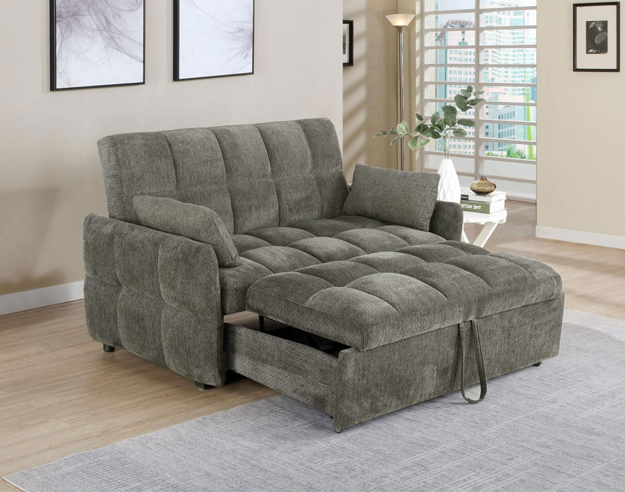 Cotswold Upholstered Convertible Sleeper Sofa Bed Light Grey