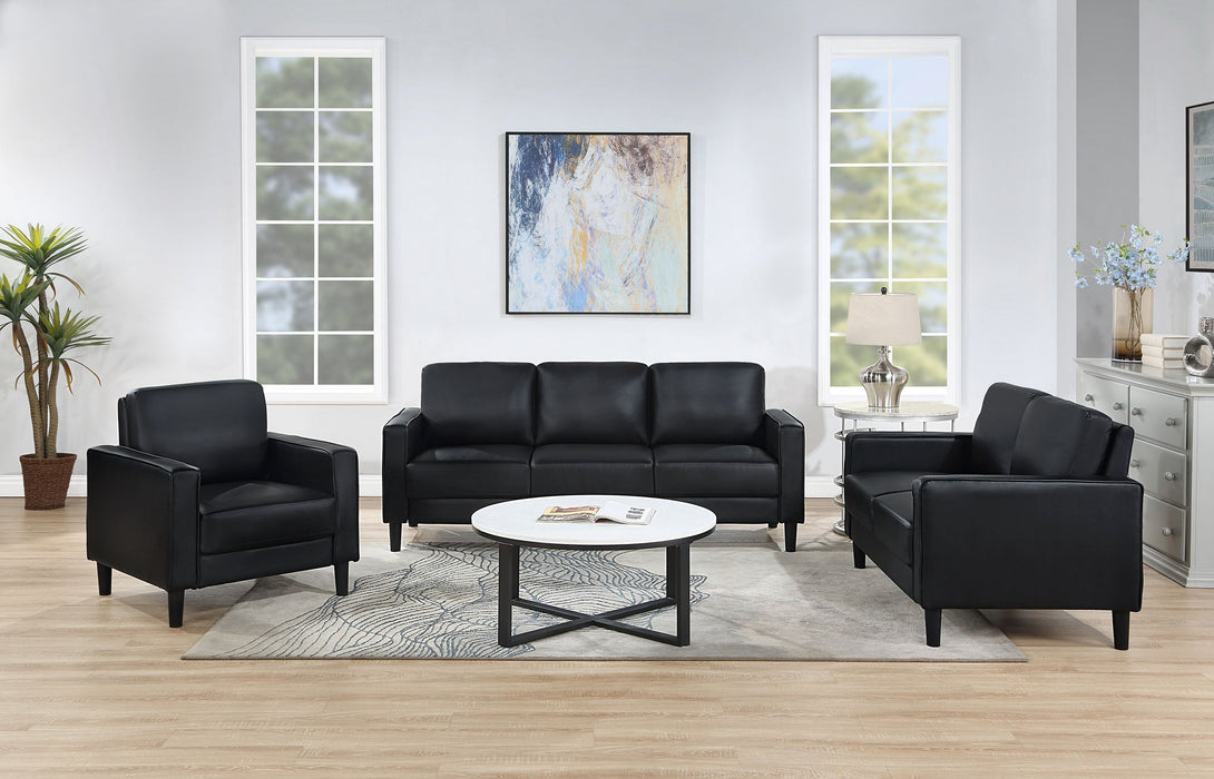 Ruth 3-piece Upholstered Track Arm Sofa Set Grey