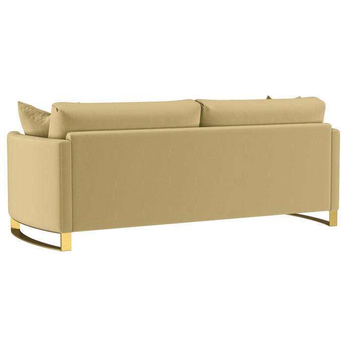 Corliss 3-piece Velvet Upholstered Sofa Set Camel