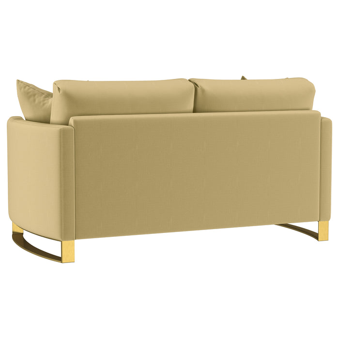 Corliss 3-piece Velvet Upholstered Sofa Set Camel