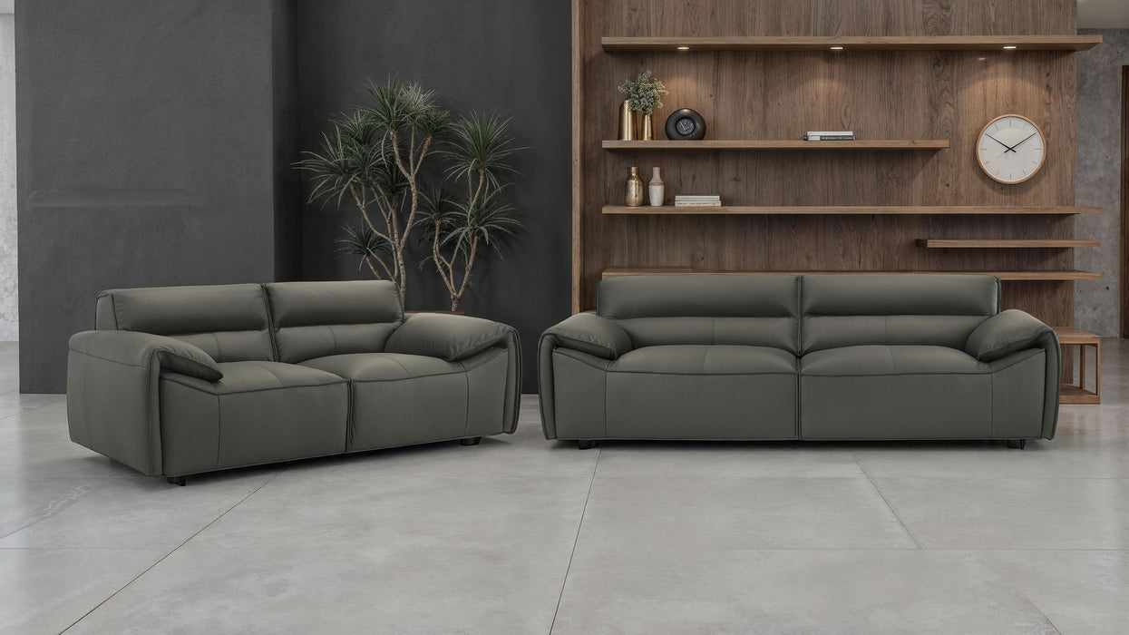 Buxton 2-piece Leather Upholstered Sofa Set Orange
