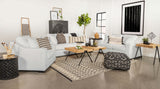 Sillón decorativo Ashlyn con brazos inclinados y tapizado blanco