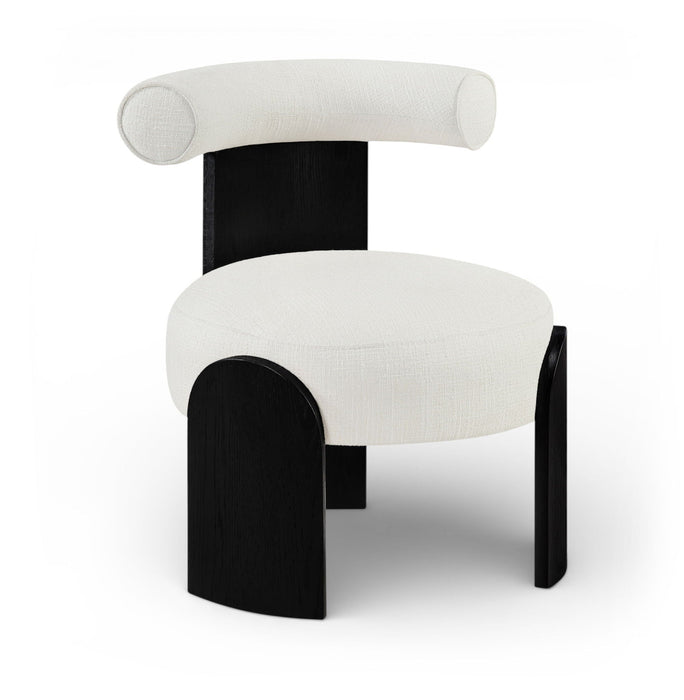 Calder Linen Textured Fabric Upholstered Chair