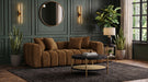Lazaro Fabric Upholstered Wide Channel Sofa Bronze