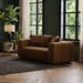 Lazaro Fabric Upholstered Wide Channel Loveseat Bronze