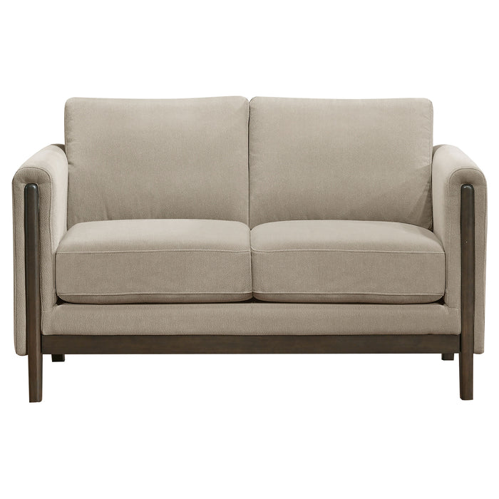Islington 2-piece Upholstered Panel Arm Sofa Set Taupe
