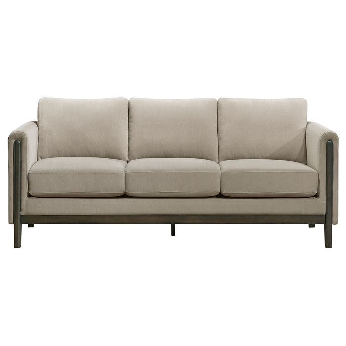 Islington 3-piece Upholstered Panel Arm Sofa Set Taupe