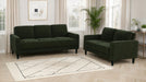 Ruth 2-piece Fabric Upholstered Track Arm Sofa Matcha Green