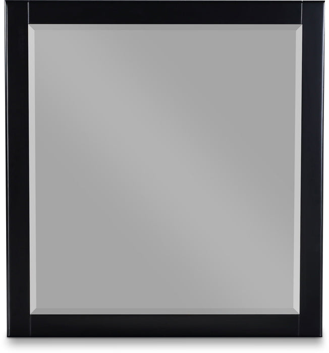 Zayne 36" W X 38" H Wood Veneer Frame Mirror