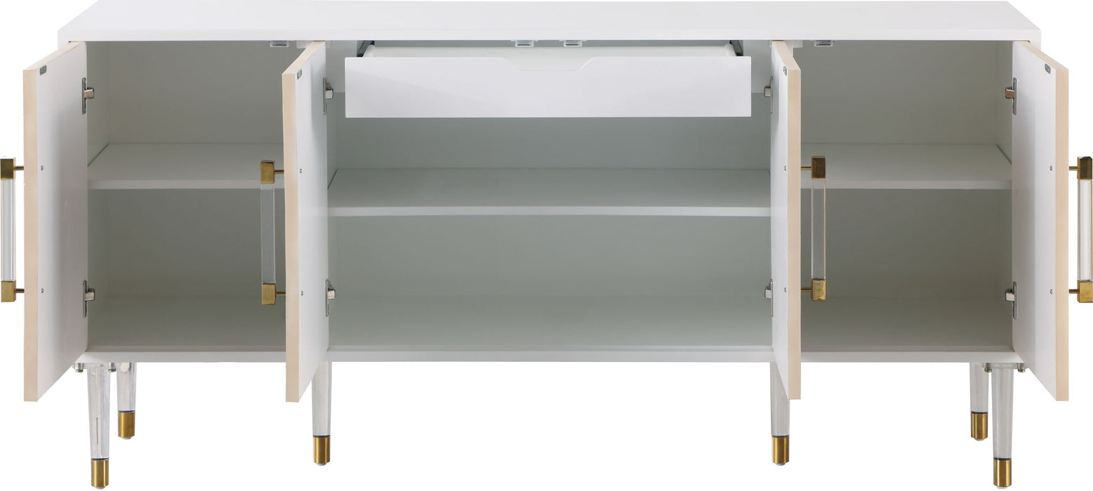 Jive Lacquer Finish, Birch Wood And Acrylic Sideboard / Buffet