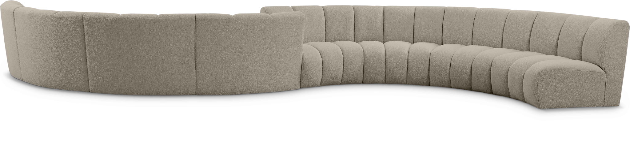 Infinity 268" Boucle Fabric Upholstered 8pc. Modular Sectional
