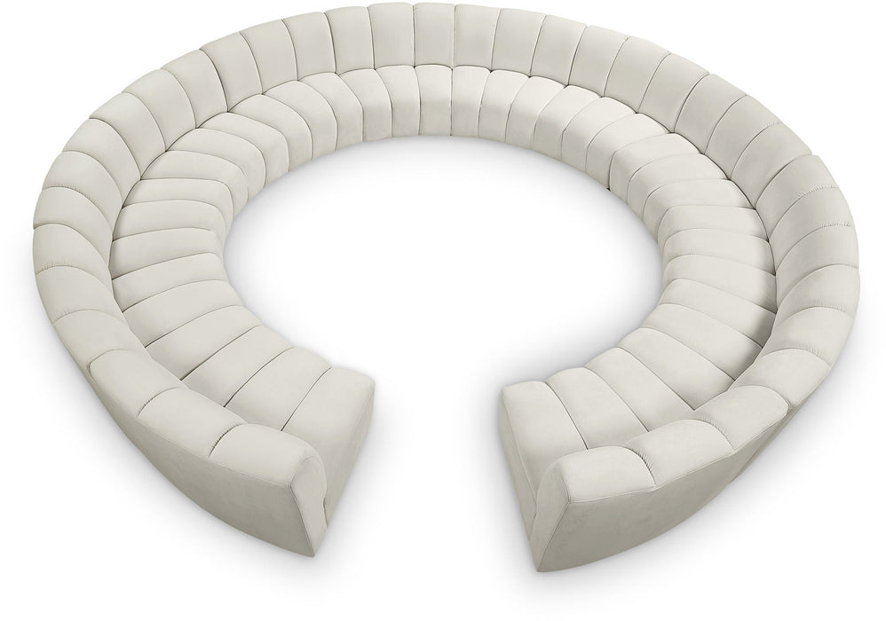 Infinity 178" Velvet Upholstered 12pc. Modular Sectional