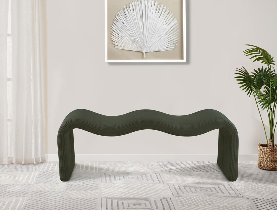 Willow Corduroy Fabric Upholstered Bench