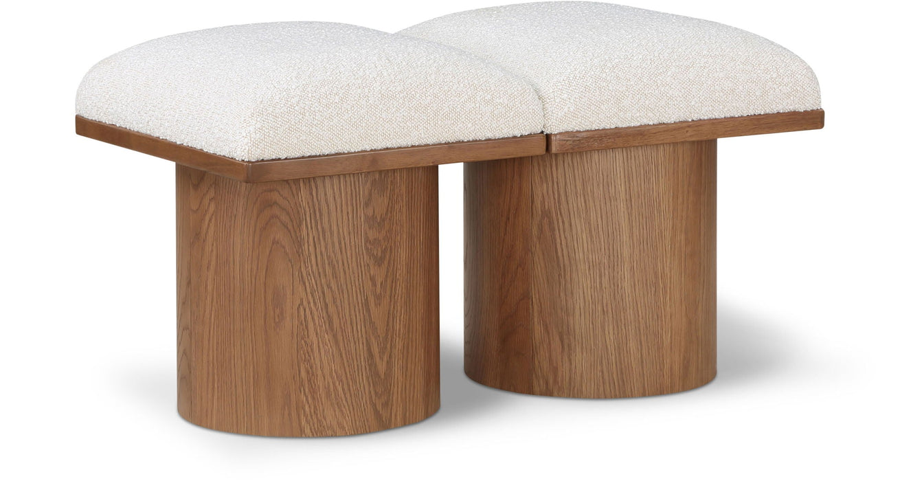 Pavilion Boucle Fabric Upholstered 2pc. Modular Bench