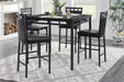 Olney 5-Piece Pack Counter Height Set, Faux Marble Top