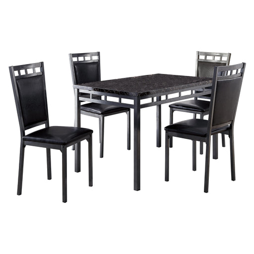 Olney 5-Piece Pack Dinette Set, Faux Marble Top