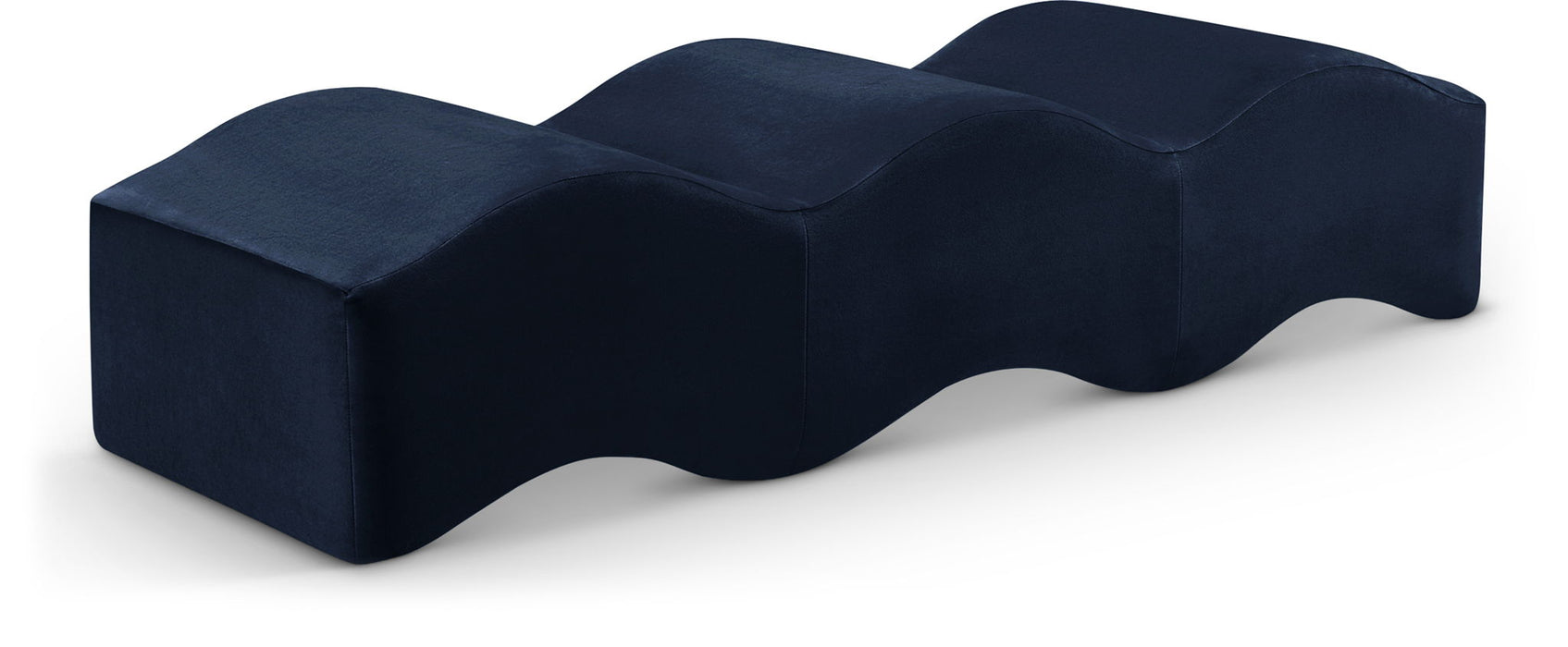 Wave Velvet Upholstered Bench