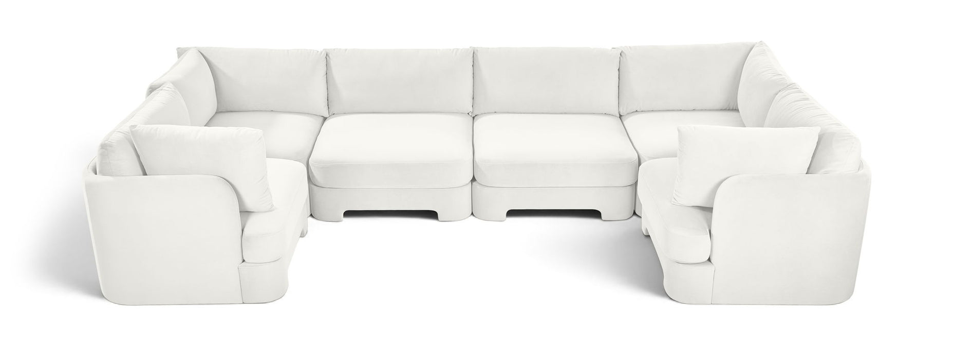 Seccional modular tapizado de terciopelo de alto rendimiento Hammond de 148" de 6 piezas