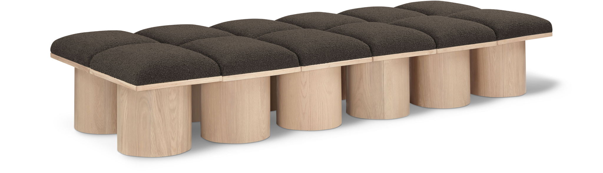 Pavilion Boucle Fabric Upholstered 12pc. Modular Bench