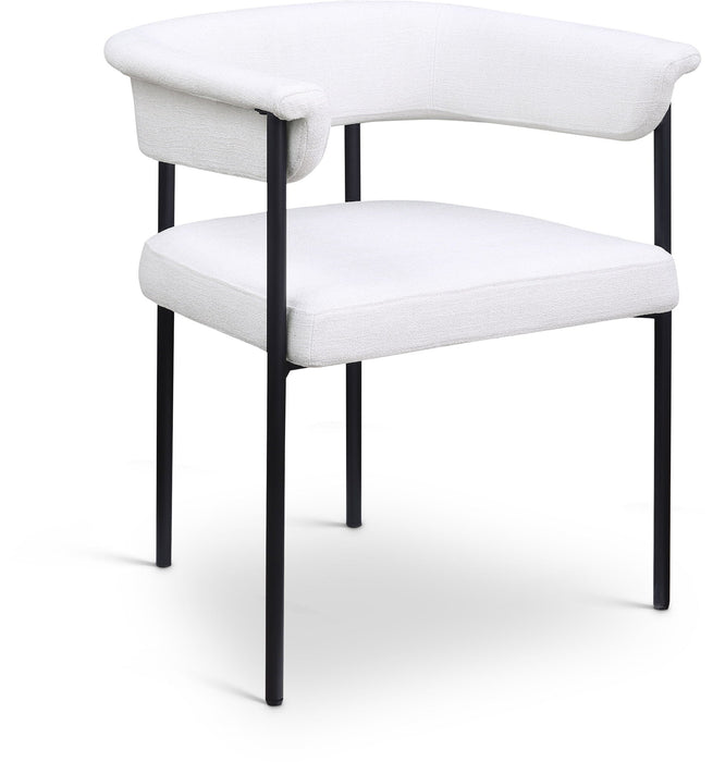 Malin Linen Textured Fabric Upholstered Dining Chair