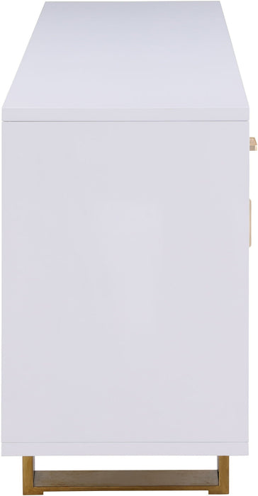 Excel Lacquer Finish And Stainless Steel Sideboard / Buffet