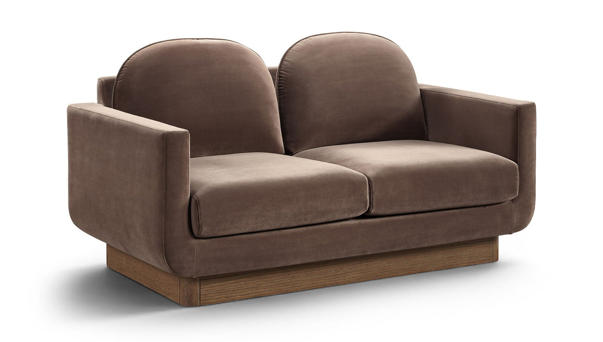 Diviento 63" Velvet Performance Fabric Upholstered Loveseat