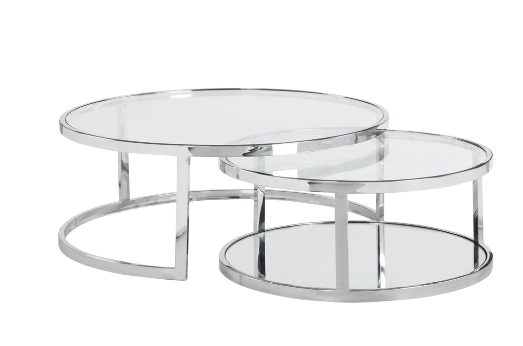 Contemporary 2-In-1 Nesting Cocktail Table Set 5509-CT-NST