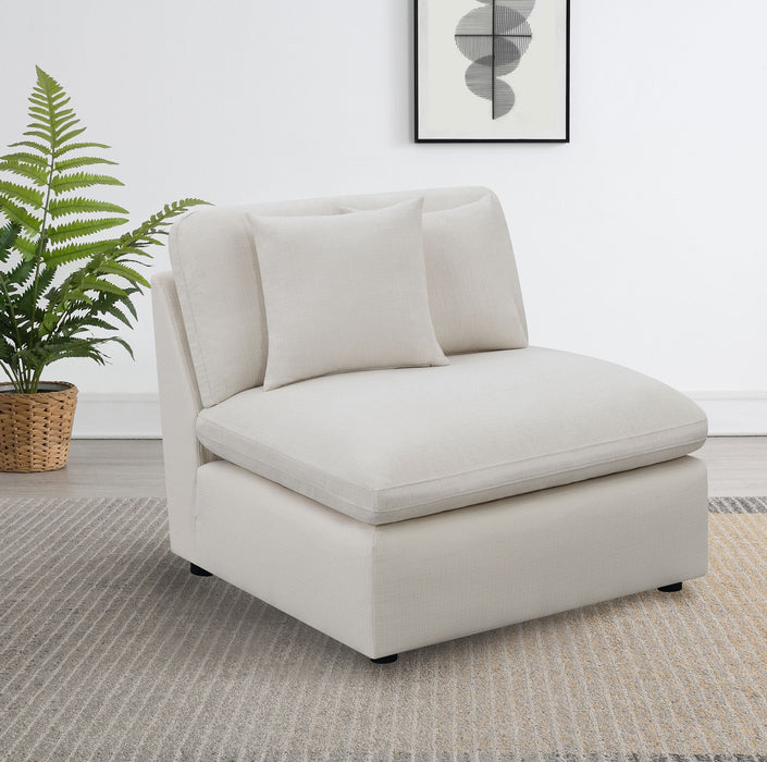 Hobson Upholstered Armless Chair Charcoal