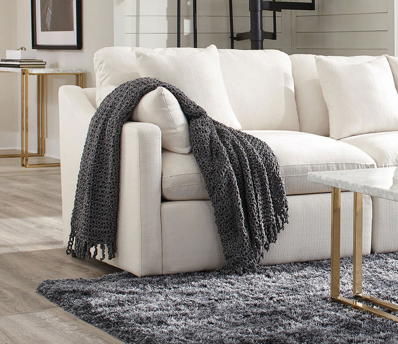 Hobson Upholstered LAF Chair Charcoal