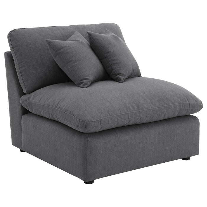 Hobson 5-piece Upholstered Modular Sectional Sofa Charcoal