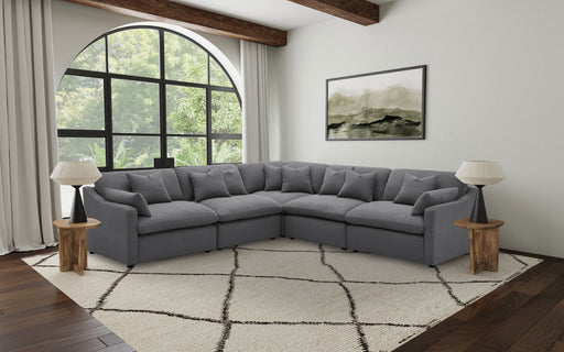 Hobson Upholstered Armless Chair Charcoal - Grey