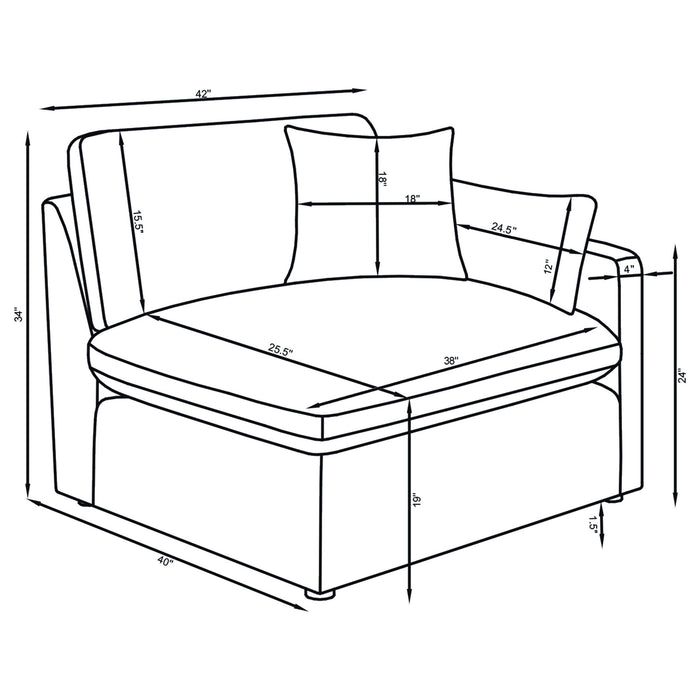 Hobson Upholstered RAF Chair Charcoal
