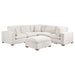 Lakeview 6-piece Upholstered Modular Sectional Sofa with 3 Corner Chairs Ivory